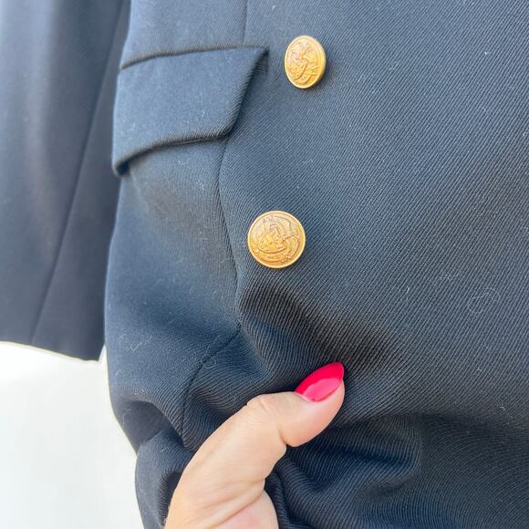 Vintage Ralph Lauren Country Wool Velvet Double Breasted Military Jacket USPS 8 - Picture 8 of 11